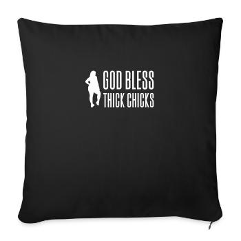 God Bless Fat Women - Sofa pillowcase 17,3'' x 17,3'' (45 x 45 cm) - black - Front