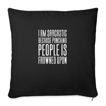 Funny saying for men - Sofa pillowcase 17,3'' x 17,3'' (45 x 45 cm) - black - Front