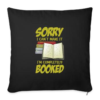 Funny Bookworm Book Lover Saying Reading - Sofakissenbezug 45 x 45 cm - Schwarz - Vorne