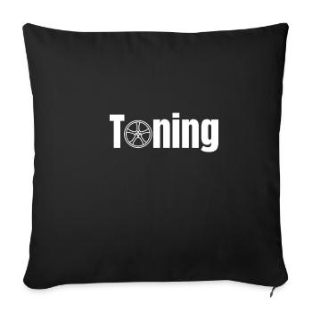 Tuning avec jante - Housse de coussin décorative 45 x 45 cm - noir - Devant