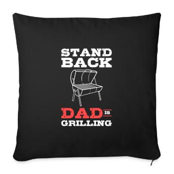 Barbecue - Housse de coussin décorative 45 x 45 cm - noir - Devant