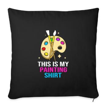Painter - Sofa pillowcase 17,3'' x 17,3'' (45 x 45 cm) - black - Front