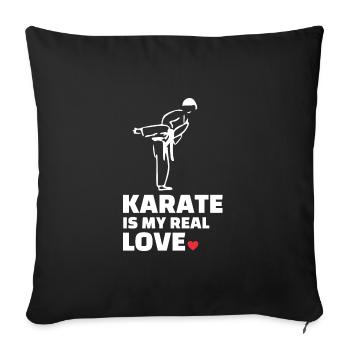 J’adore le karaté - Housse de coussin décorative 45 x 45 cm - noir - Devant