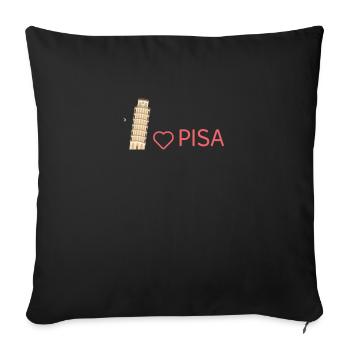 Pisa Passion : un style qui va conquérir votre cœur ! Cadeau - Housse de coussin décorative 45 x 45 cm - noir - Devant