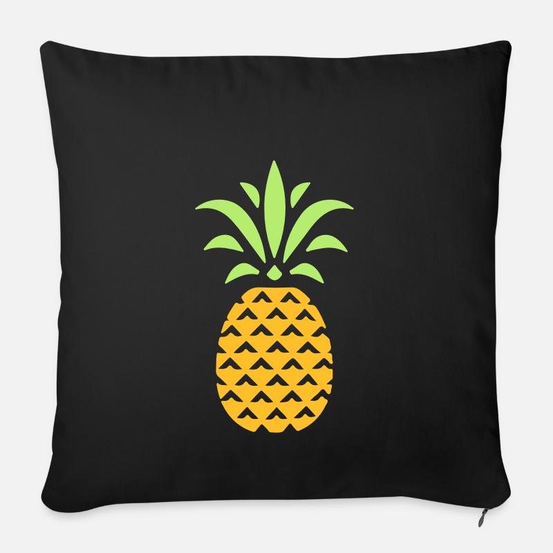 ANANAS STYLIZED - Sofakissenbezug 45 x 45 cm - Schwarz