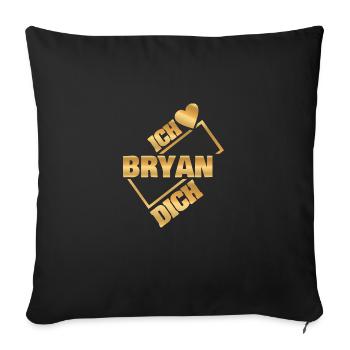 Couple Bryan - Sofakissenbezug 45 x 45 cm - Schwarz - Vorne