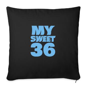 Sweet 36 - Sofa pillowcase 17,3'' x 17,3'' (45 x 45 cm) - black - Front