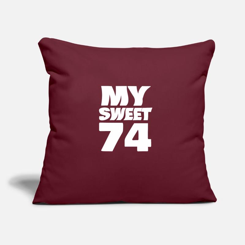 Age 74 Sofa pillowcase 17,3'' x 17,3'' (45 x 45 cm)