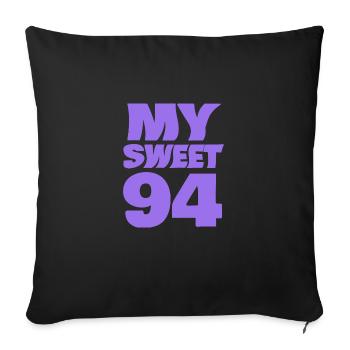 Age 94 - Sofa pillowcase 17,3'' x 17,3'' (45 x 45 cm) - black - Front