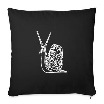 Cute little snail - Sofa pillowcase 17,3'' x 17,3'' (45 x 45 cm) - black - Front
