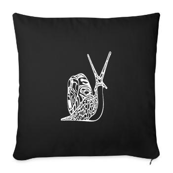 Vintage cute snail - Sofa pillowcase 17,3'' x 17,3'' (45 x 45 cm) - black - Front