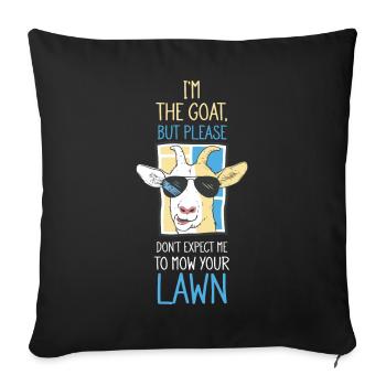 Je suis la chèvre - Housse de coussin décorative 45 x 45 cm - noir - Devant