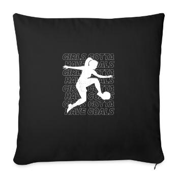 Soccer Women Soccer Girls Goals Women Sports - Sofa pillowcase 17,3'' x 17,3'' (45 x 45 cm) - black - Front
