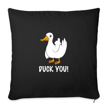 Drôle de canard vous canard - Housse de coussin décorative 45 x 45 cm - noir - Devant