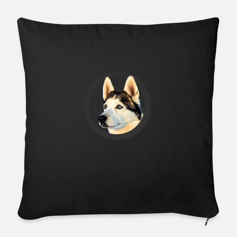 Husky - Sofakissenbezug 45 x 45 cm - Schwarz