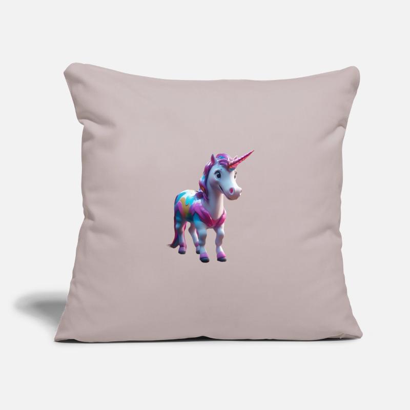 Licorne Housse de coussin décorative 45 x 45 cm