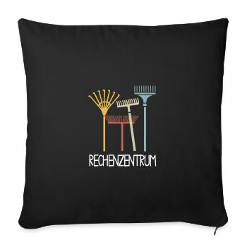 Rechenzentrum Gärtner Garten Gartenarbeit - Sofakissenbezug 45 x 45 cm - Schwarz - Vorne