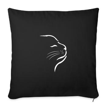 Cat Cats - Sofa pillowcase 17,3'' x 17,3'' (45 x 45 cm) - black - Front
