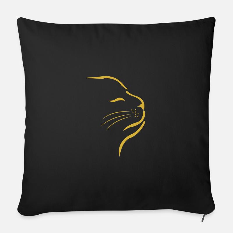 Katze Katzen - Sofakissenbezug 45 x 45 cm - Schwarz