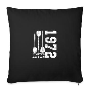 Darts Darts Darts Player 1972 Gefirag Darts - Sofa pillowcase 17,3'' x 17,3'' (45 x 45 cm) - black - Front
