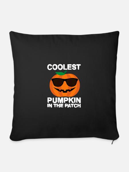 Coolest Pumpkin in the Patch - Sofakissenbezug 45 x 45 cm - Schwarz