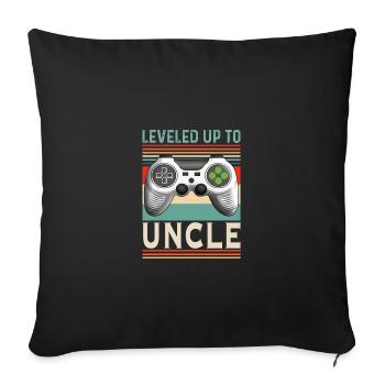 Funny I'm going to level uncle up to uncle - Sofa pillowcase 17,3'' x 17,3'' (45 x 45 cm) - black - Front