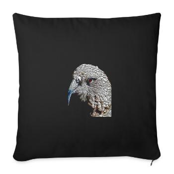 what do you look bright - Sofa pillowcase 17,3'' x 17,3'' (45 x 45 cm) - black - Front