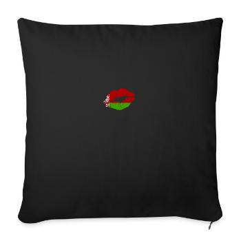 Biélorussie Drapeau Pays Ascendance autochtone Fierté Femmes - Housse de coussin décorative 45 x 45 cm - noir - Devant