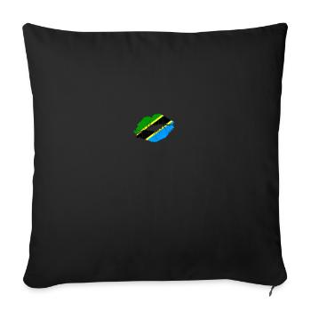 Tanzania Flag Country Native Ancestry Tanzanian - Sofa pillowcase 17,3'' x 17,3'' (45 x 45 cm) - black - Front
