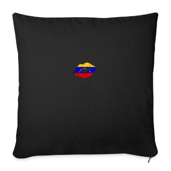 Venezuela Flag Pays Ascendance autochtone Vénézuélienne - Housse de coussin décorative 45 x 45 cm - noir - Devant