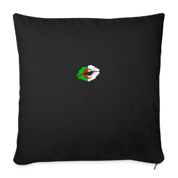 Algeria Flag Country Native Ancestry Algerian - Sofa pillowcase 17,3'' x 17,3'' (45 x 45 cm) - black - Front