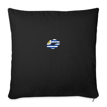 Uruguay Drapeau Pays Native Ancestry Pride Femmes - Housse de coussin décorative 45 x 45 cm - noir - Devant