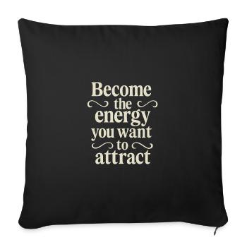 Motivational text in beige vintage typography - Sofa pillowcase 17,3'' x 17,3'' (45 x 45 cm) - black - Front