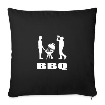 BBQ - Sofakissenbezug 45 x 45 cm - Schwarz - Vorne