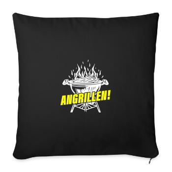 Barbecue Grill Grill - Housse de coussin décorative 45 x 45 cm - noir - Devant