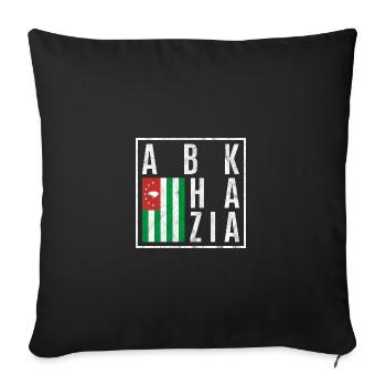 Abkhazia - Sofa pillowcase 17,3'' x 17,3'' (45 x 45 cm) - black - Front