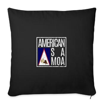 American Samoa - Sofa pillowcase 17,3'' x 17,3'' (45 x 45 cm) - black - Front