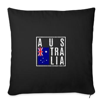 Australia - Sofa pillowcase 17,3'' x 17,3'' (45 x 45 cm) - black - Front