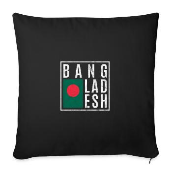 Bangladesh - Sofa pillowcase 17,3'' x 17,3'' (45 x 45 cm) - black - Front
