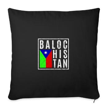 Balochistan - Sofa pillowcase 17,3'' x 17,3'' (45 x 45 cm) - black - Front