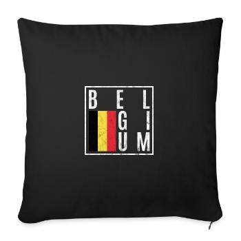 Belgique - Housse de coussin décorative 45 x 45 cm - noir - Devant
