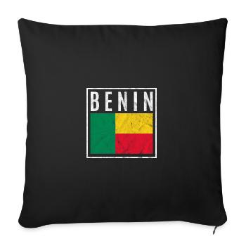 Benin - Sofa pillowcase 17,3'' x 17,3'' (45 x 45 cm) - black - Front