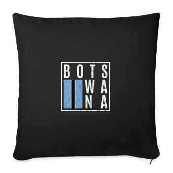 Botswana - Sofakissenbezug 45 x 45 cm - Schwarz - Vorne
