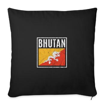 Bhutan - Sofa pillowcase 17,3'' x 17,3'' (45 x 45 cm) - black - Front