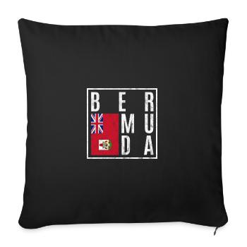Bermuda - Sofakissenbezug 45 x 45 cm - Schwarz - Vorne