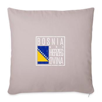 Bosnia and Herzegovina - Sofa pillowcase 17,3'' x 17,3'' (45 x 45 cm) - light taupe - Front