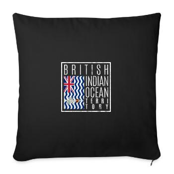 British Indian Ocean Territory - Sofa pillowcase 17,3'' x 17,3'' (45 x 45 cm) - black - Front