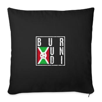 Burundi - Sofa pillowcase 17,3'' x 17,3'' (45 x 45 cm) - black - Front