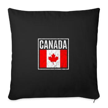 Canada - Sofa pillowcase 17,3'' x 17,3'' (45 x 45 cm) - black - Front