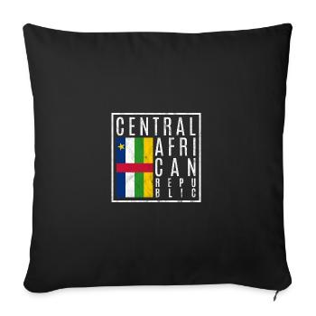 République centrafricaine - Housse de coussin décorative 45 x 45 cm - noir - Devant